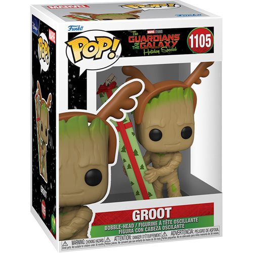 FUNKO POP! MARVEL: Guardians of the Galaxy - Holiday Special - Groot 1105 - Leo's Treasure Box