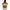 Person wearing a brown backpack with a cartoonish face design on a white background
