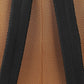 Close-up of black fabric against a brown mesh background