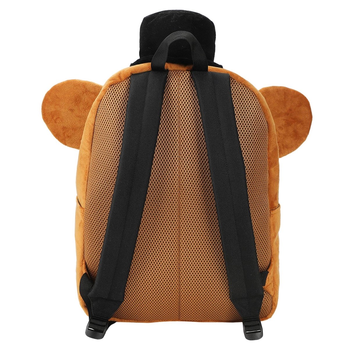 Backpack with bear ears and mesh back panel on a white background