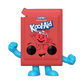 A Funko Pop! vinyl figure of the Kool-Aid Cherry character, styled as a red candy packet with blue arms and legs, on a solid white background.