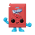 A Funko Pop! vinyl figure of the Kool-Aid Cherry character, styled as a red candy packet with blue arms and legs, on a solid white background.