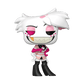 Animated character with white hair, pink eyes, and black boots on a white background
