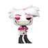 Animated character with white hair, pink eyes, and black boots on a white background