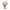 Animated character figurine with blonde hair, red polka dot eyes, and a red outfit on a white background
