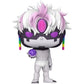 Funko Pop! vinyl figure with white and purple hair, purple face paint, and rainbow accents on a white background