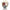 Two-faced character figurine with one side showing a red face and the other a blue face on a white background.