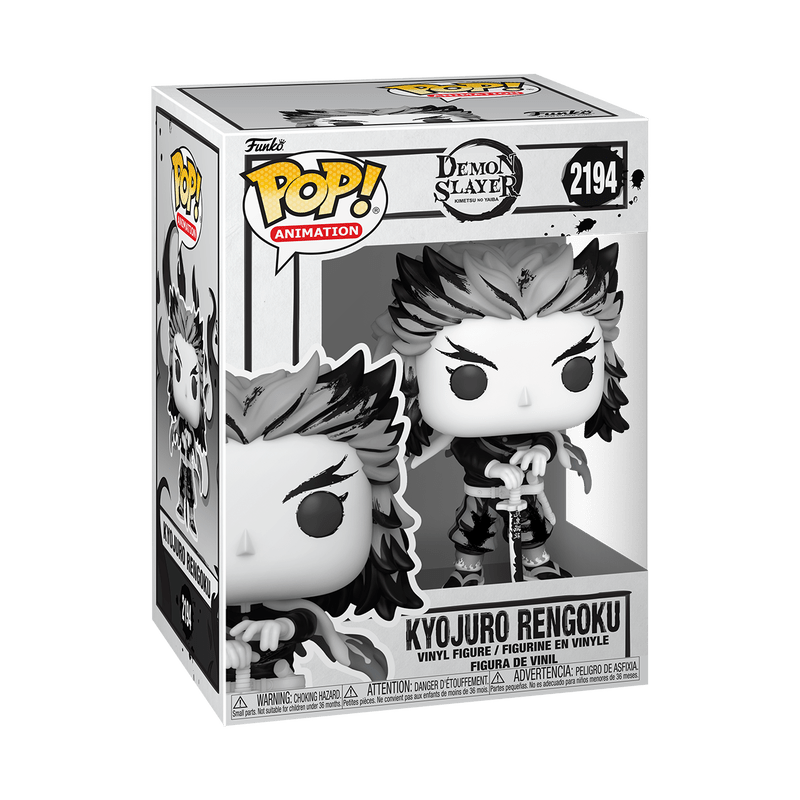 Funko Pop! vinyl figure packaging for Kyojuro Rengoku from Demon Slayer on a white background