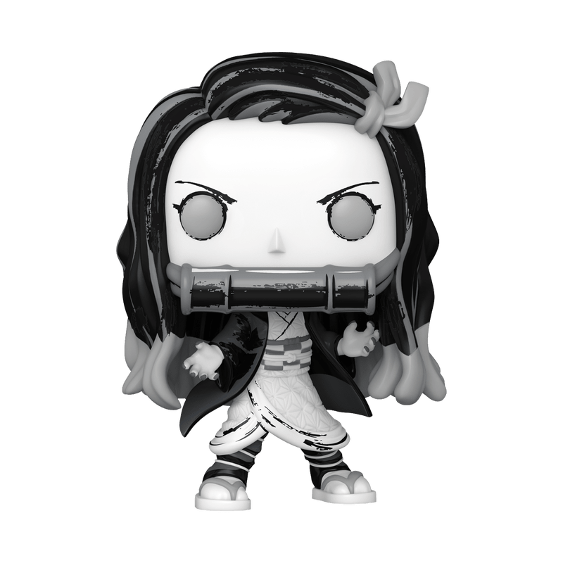 Funko Pop! vinyl figure of a character with black hair and white face on a white background