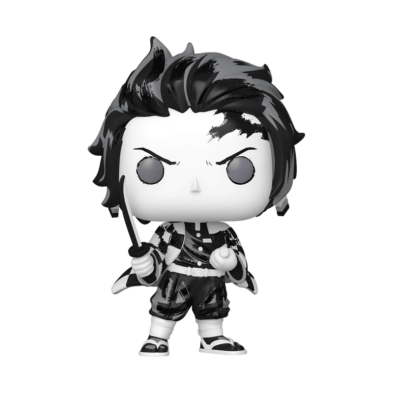 Funko Pop! vinyl figure with black and white hair on a white background