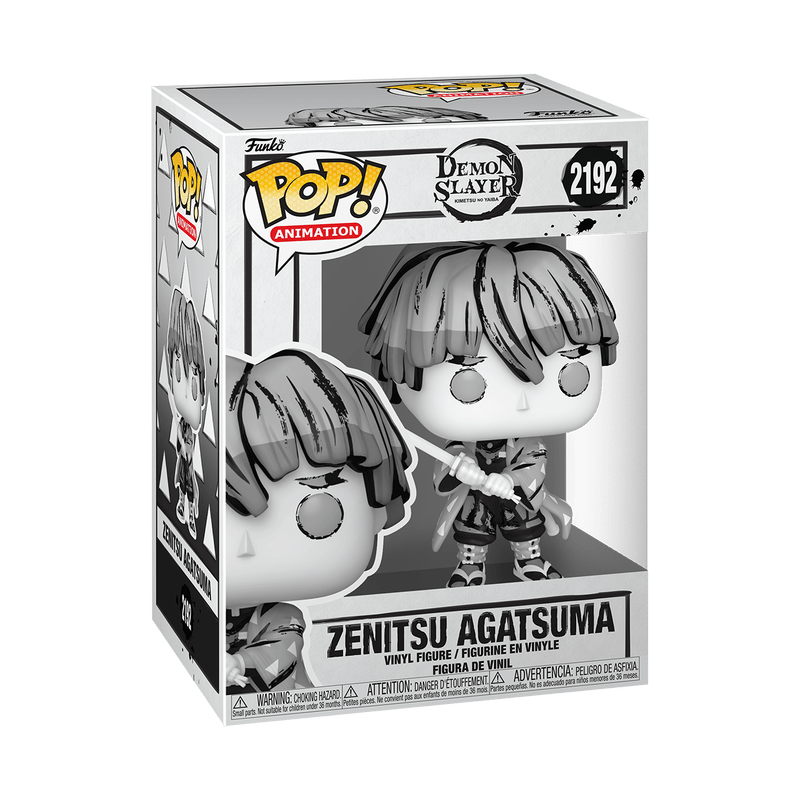 Funko Pop! vinyl figure packaging of Zenitsu Agatsuma from Demon Slayer on a white background
