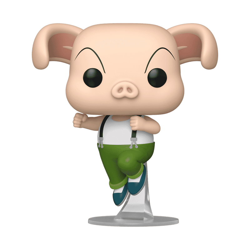 Funko Pop! vinyl figure of a pig character with green pants