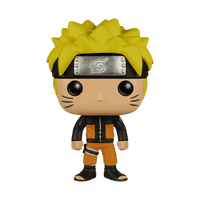 Funko Pop! vinyl figure of a character with spiky yellow hair and headband