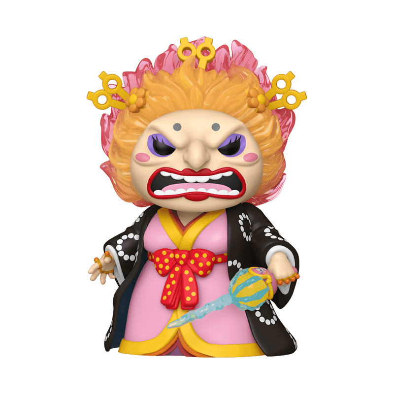 Funko POP! Big Mom (Kimono) collectible figure from One Piece, super-sized 6 3/4-inch edition with detailed accessories and hair sculpt