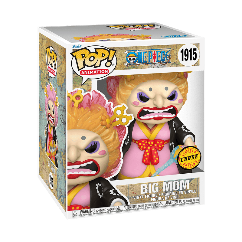 One Piece Big Mom Funko POP! #1915 in her kimono outfit, showcasing her large figure and expressive facial design