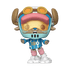 Toy figure with a helmet and colorful outfit on a white background