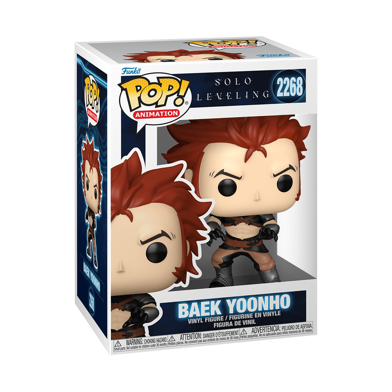 Funko Pop! Animation packaging for Baek Yoonho with character illustration on a white background