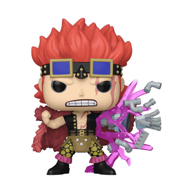 Funko Pop! vinyl figure with red hair and a weapon 