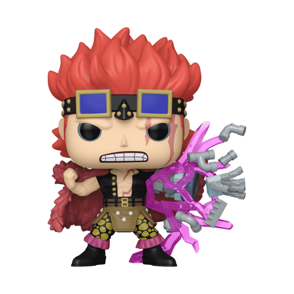 Funko Pop! vinyl figure with red hair and a weapon 