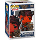 Funko Pop! Games vinyl figure of Karlach with Clue, number 1018 from Baldur's Gate, in its original retail packaging. The figure features a red skin, dark hair, and a brown teddy bear accessory.