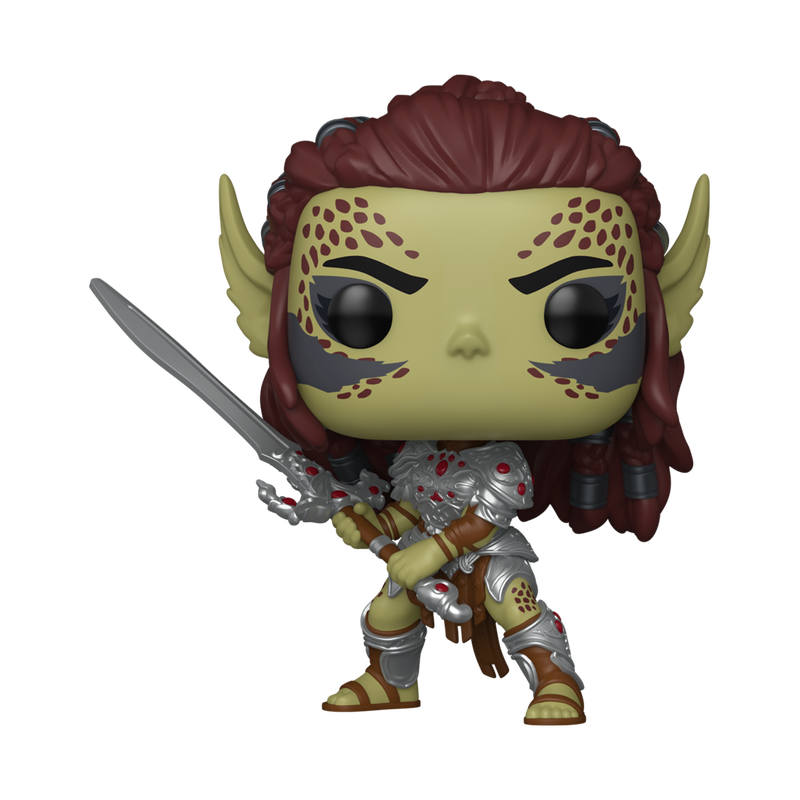 Funko POP! Baldur's Gate Lae'zel Vinyl Figure #1147 featuring the fierce Githyanki warrior in her iconic armor and stylized Funko design.