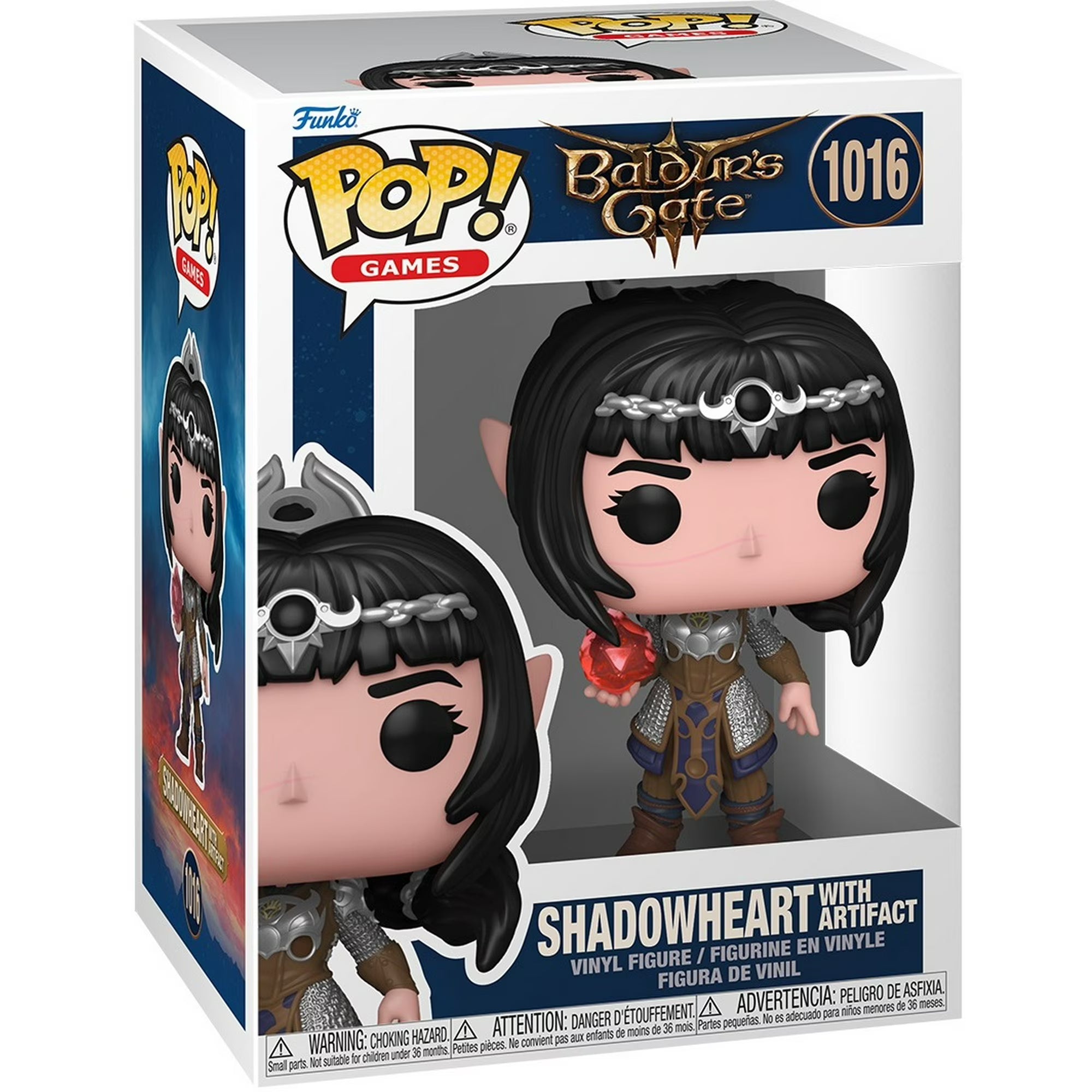 Funko Pop! Games vinyl figure of Shadowheart from Baldur's Gate, number 1016, in its original window box packaging.