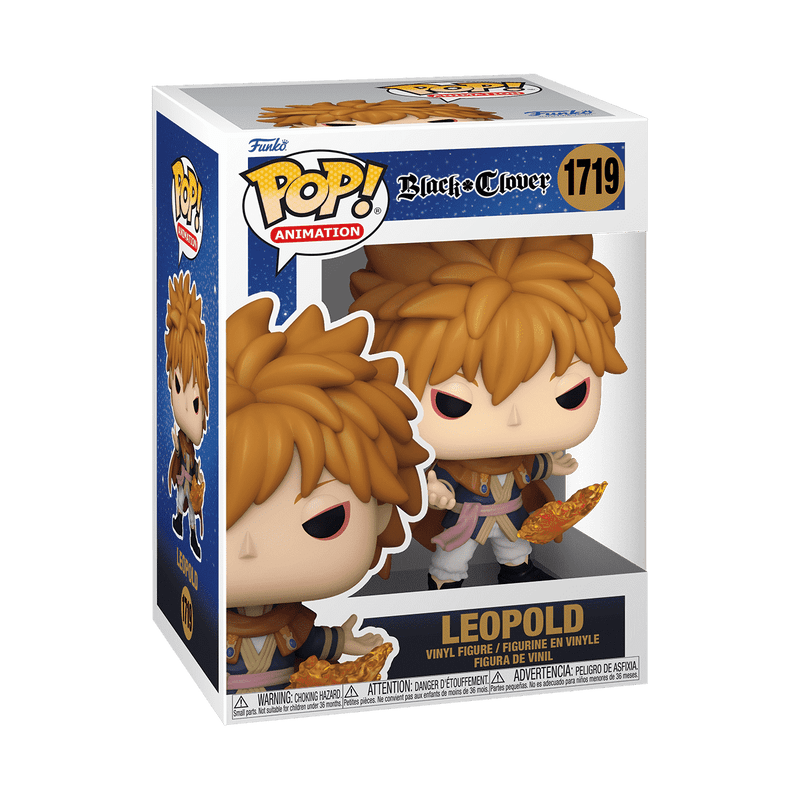 Funko Pop! Animation vinyl figure of Leopold from Blue Lock, number 1719, shown in its original window box packaging against a white background.