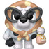Animated character with dots on a white background