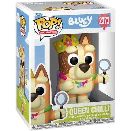 Funko Pop! vinyl figure packaging with 'Bluey' branding