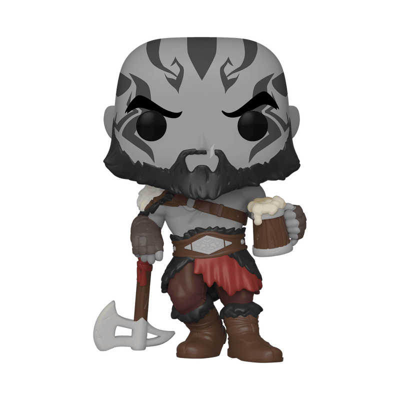 Funko Pop! vinyl figure of a warrior character with an axe and mug on a white background