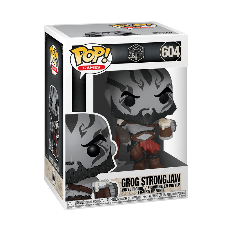 Funko Pop! vinyl figure packaging with Grog Strongjaw on a white background