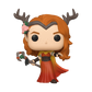 Funko Pop! vinyl figure of a character with red hair, antlers, and a bow on a white background