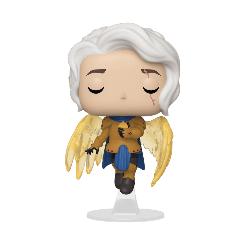 Funko Pop! vinyl figure with white hair and wings on a white background