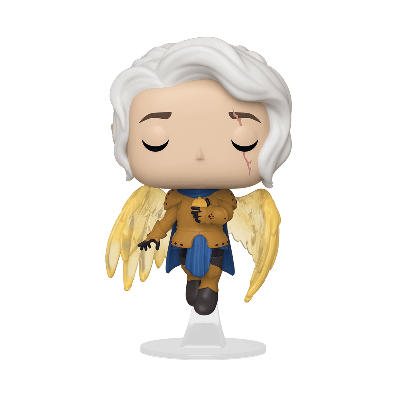 Funko Pop! vinyl figure with white hair and wings on a white background