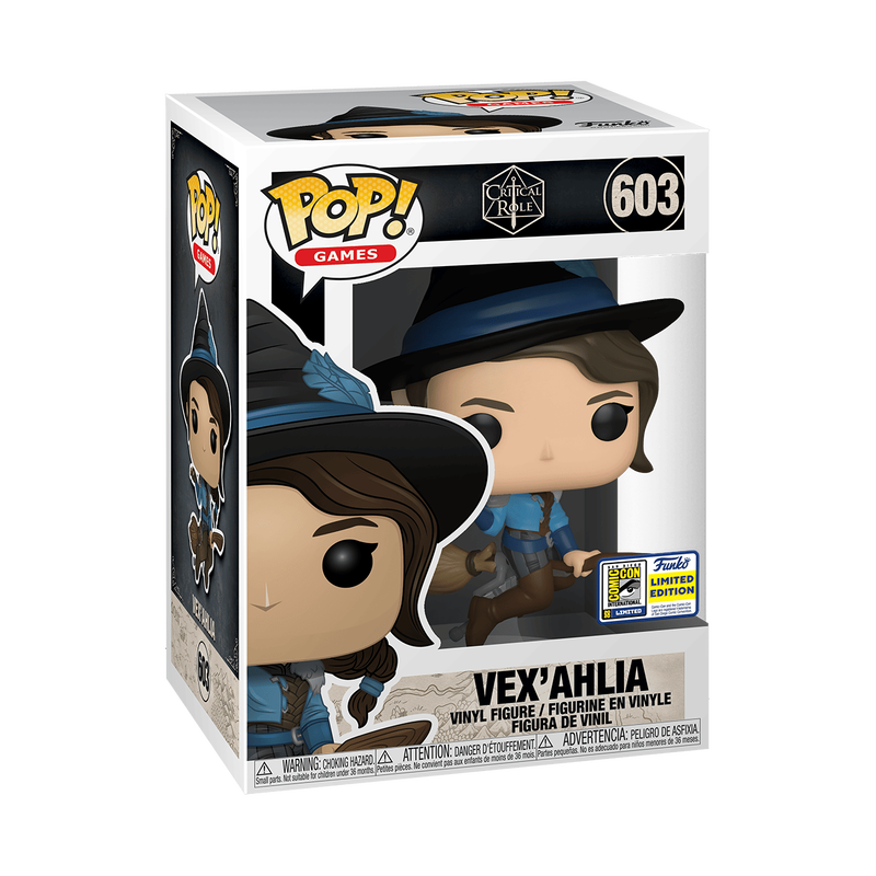 Funko Pop! vinyl figure packaging with Vex'Ahlia on a white background