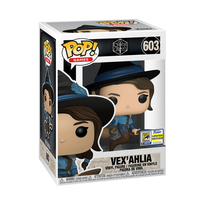 Funko Pop! vinyl figure packaging with Vex'Ahlia on a white background