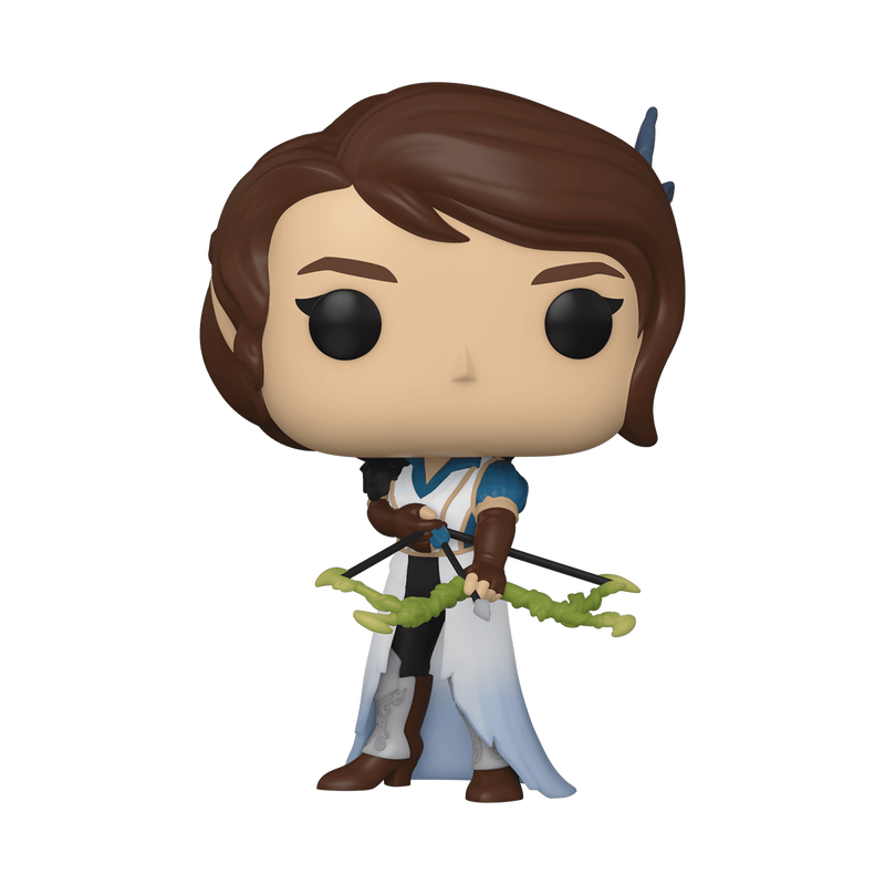 Funko Pop! vinyl figure of a character with brown hair and green leaves, on a white background