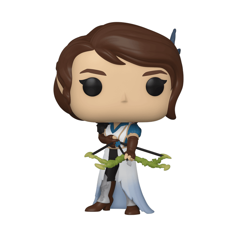 Funko Pop! vinyl figure of a character with brown hair and green leaves, on a white background