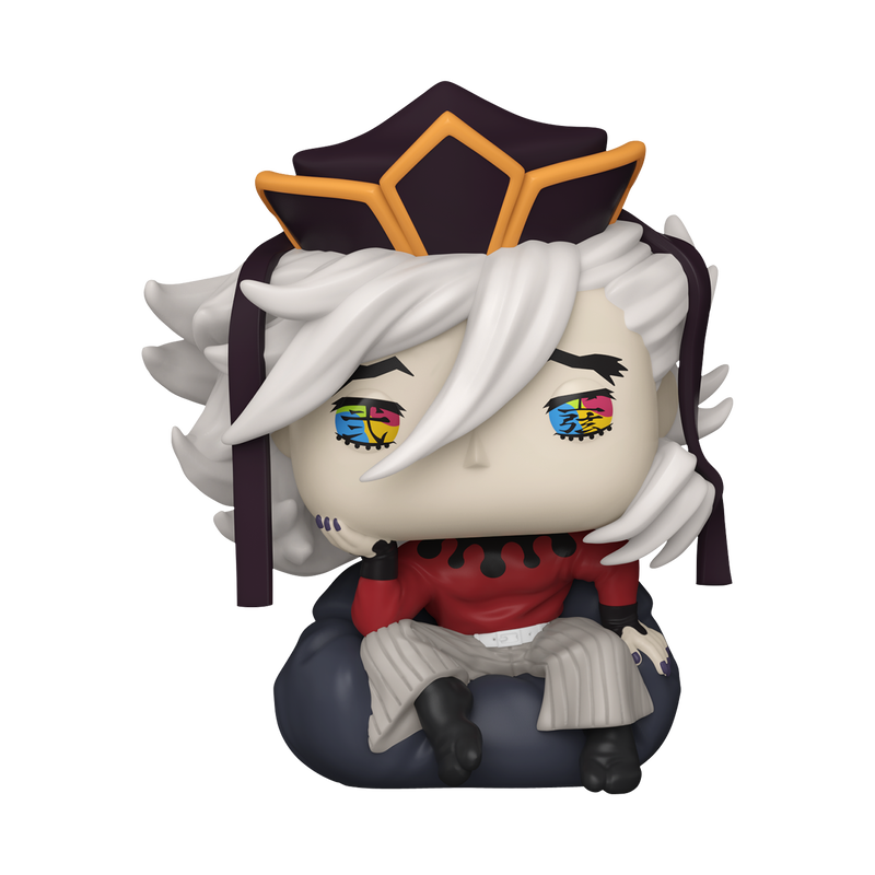 Front view of Funko POP! Demon Slayer Doma Vinyl Figure #2044 collectible showcasing Doma with his distinctive hairstyle and attire.