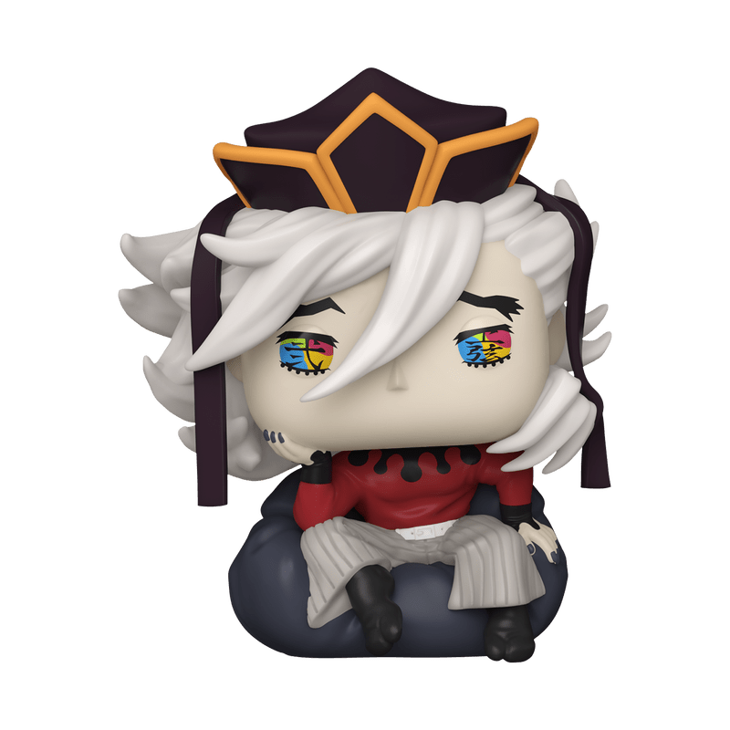 Front view of Funko POP! Demon Slayer Doma Vinyl Figure #2044 collectible showcasing Doma with his distinctive hairstyle and attire.