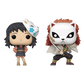 Front view of Funko POP! Demon Slayer Makomo & Sabito 2-Pack Vinyl Figure set showcasing both masked characters from Demon Slayer.