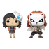 Front view of Funko POP! Demon Slayer Makomo & Sabito 2-Pack Vinyl Figure set showcasing both masked characters from Demon Slayer.