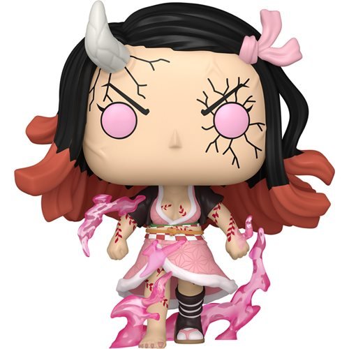 Front view of Funko POP! Demon Slayer Nezuko Kamado Vinyl Figure #1749 collectible featuring Nezuko in her classic anime design.