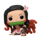 Front view of Funko POP! Demon Slayer Nezuko Kamado Vinyl Figure #868 collectible featuring Nezuko Kamado in her iconic anime outfit.