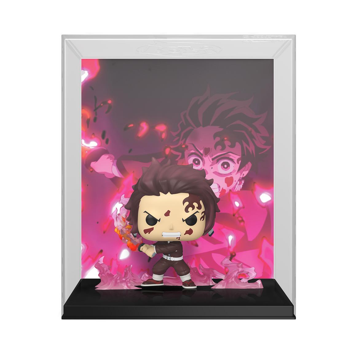 Front view of Funko POP! Demon Slayer Tanjiro Kamado Vinyl Figure #2047 collectible in a detailed anime-inspired design.