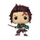 Front view of Funko POP! Demon Slayer Tanjiro Kamado Vinyl Figure #867 collectible featuring Tanjiro Kamado in his iconic Demon Slayer uniform.