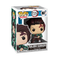 Funko POP! Demon Slayer Tanjiro Kamado Vinyl Figure #867 wearing his green and black checkered haori and holding his Nichirin sword.