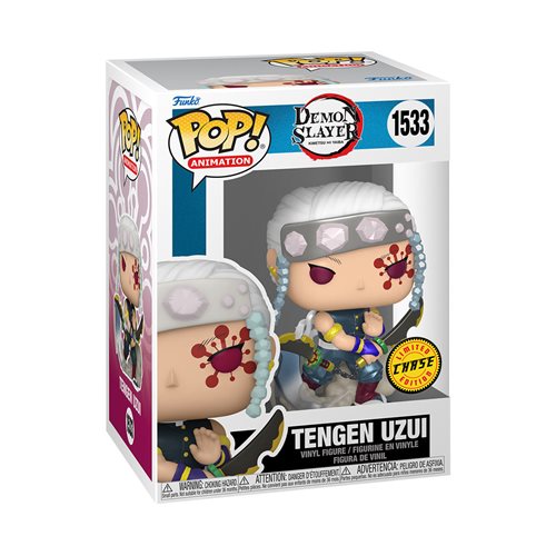 Funko POP! Demon Slayer Tengen Uzui Vinyl Figure #1533 Chase Variant featuring the Sound Hashira in an exclusive design.