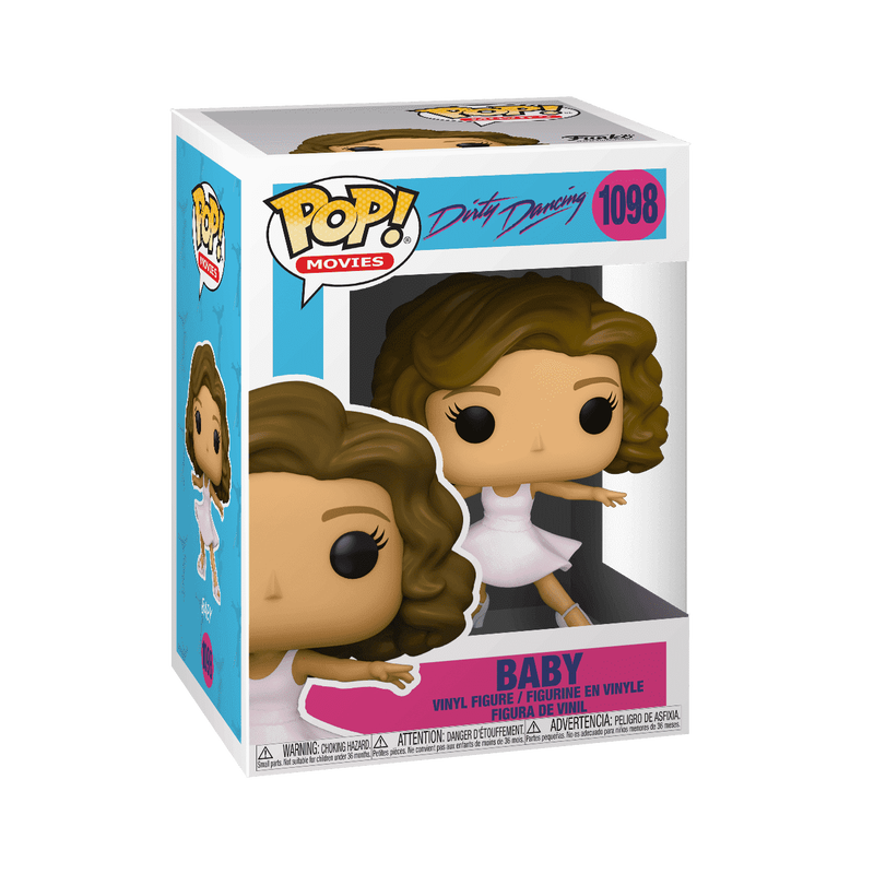 Funko Pop! Movies vinyl figure of Baby from Dirty Dancing, number 1098, in its original window box packaging.
