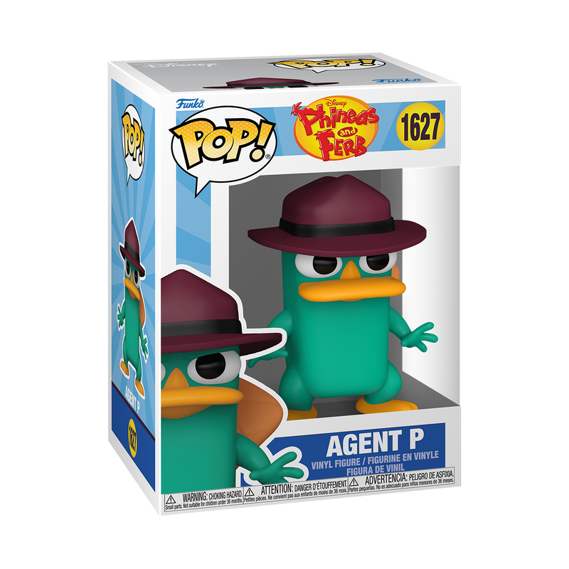 Funko Pop! vinyl figure packaging of Agent P from Phineas and Ferb
